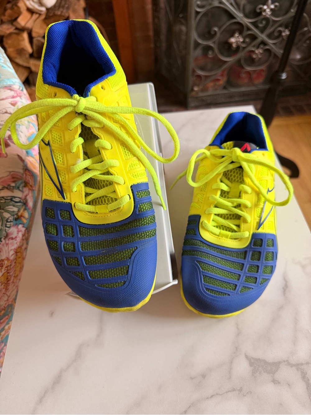 Reebok CrossFit Nano Training Shoes Neon Yellow Blue Women’s